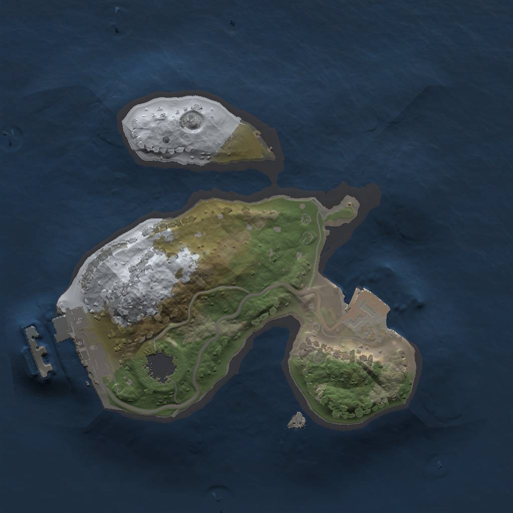 Rust Map: Procedural Map, Size: 1500, Seed: 345634534, 4 Monuments