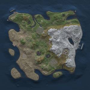 Thumbnail Rust Map: Procedural Map, Size: 3000, Seed: 280292121, 12 Monuments