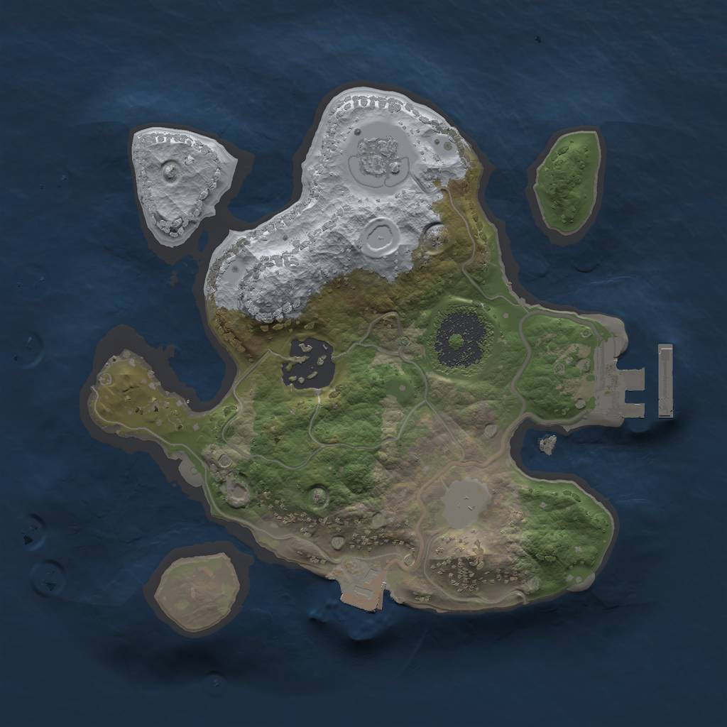 Rust Map: Procedural Map, Size: 2000, Seed: 8937, 6 Monuments