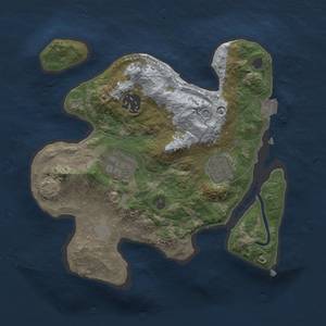 Thumbnail Rust Map: Procedural Map, Size: 2500, Seed: 1788938996, 8 Monuments