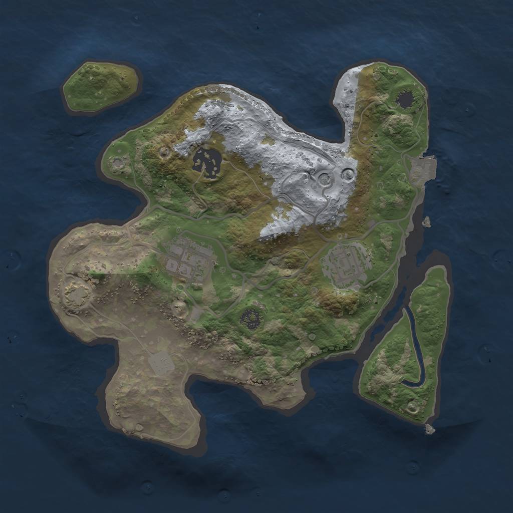 Rust Map: Procedural Map, Size: 2500, Seed: 1788938996, 8 Monuments