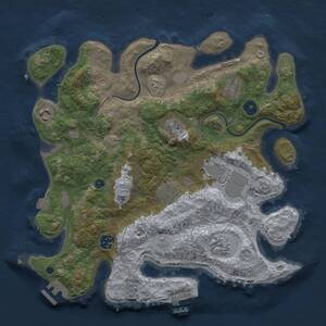 Thumbnail Rust Map: Procedural Map, Size: 3500, Seed: 569359959, 14 Monuments
