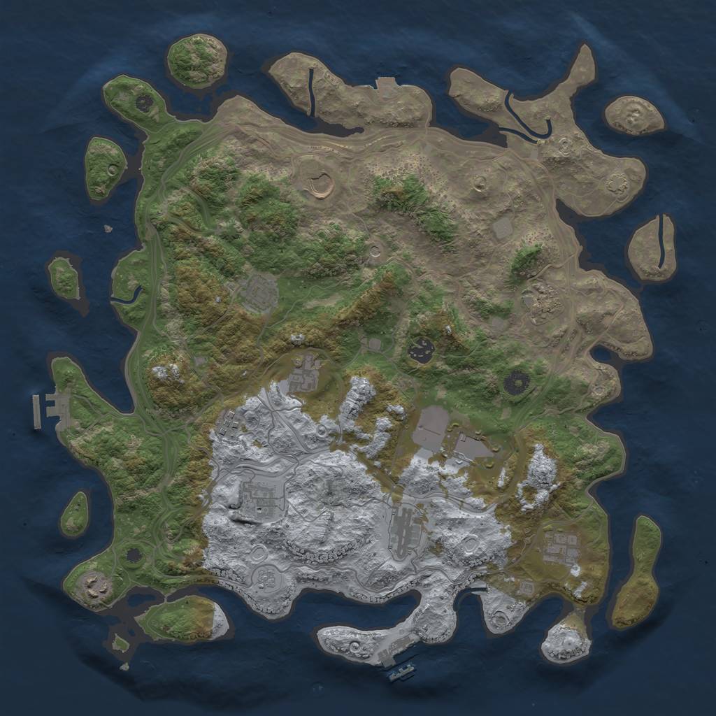 Rust Map: Procedural Map, Size: 4250, Seed: 2081039146, 19 Monuments