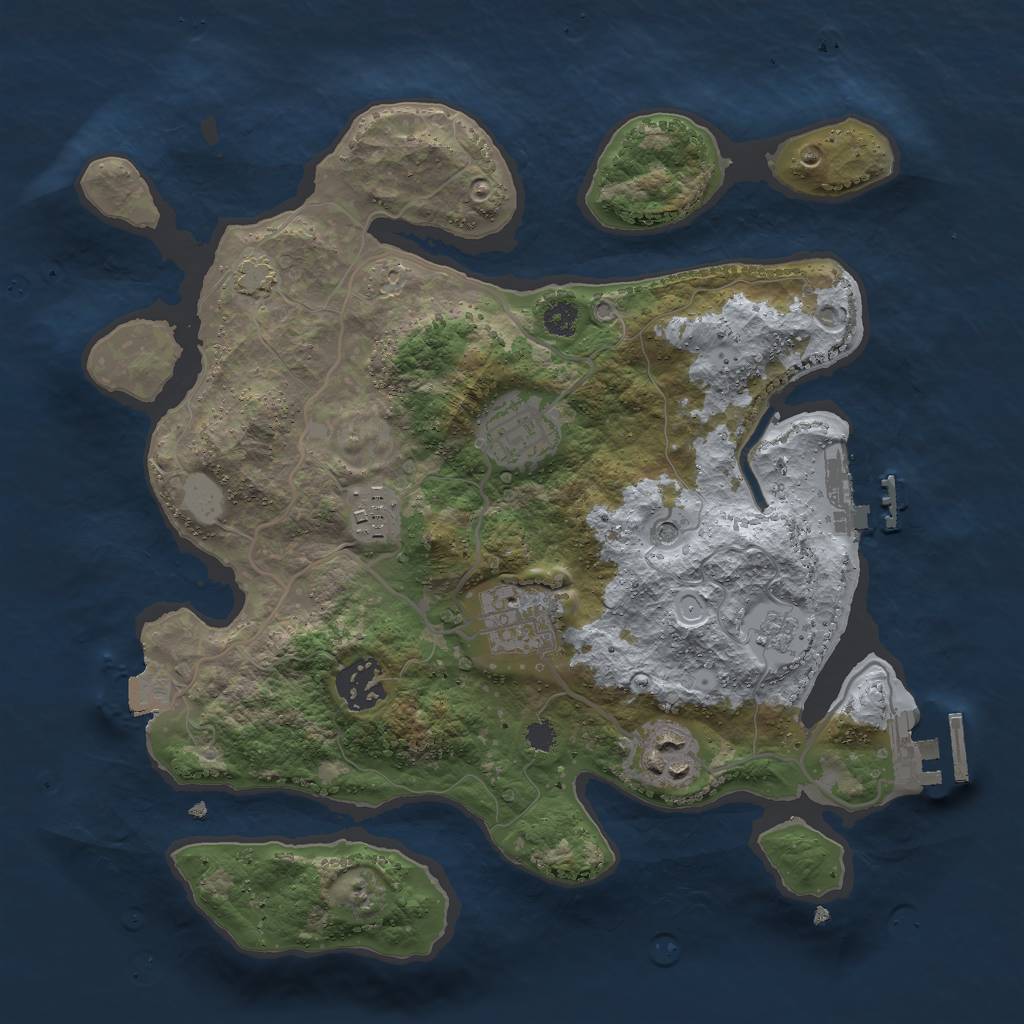 Rust Map: Procedural Map, Size: 3000, Seed: 20141020, 13 Monuments