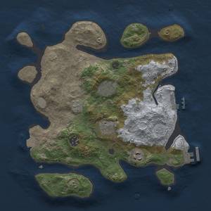 Thumbnail Rust Map: Procedural Map, Size: 3000, Seed: 20141020, 13 Monuments