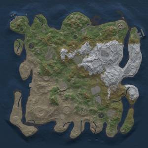 Thumbnail Rust Map: Procedural Map, Size: 4000, Seed: 8657663, 19 Monuments