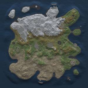 Thumbnail Rust Map: Procedural Map, Size: 3500, Seed: 1754814919, 16 Monuments