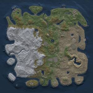 Thumbnail Rust Map: Procedural Map, Size: 4500, Seed: 70745899, 16 Monuments