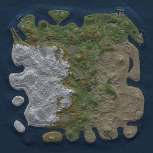 Thumbnail Rust Map: Procedural Map, Size: 4500, Seed: 70745899, 19 Monuments