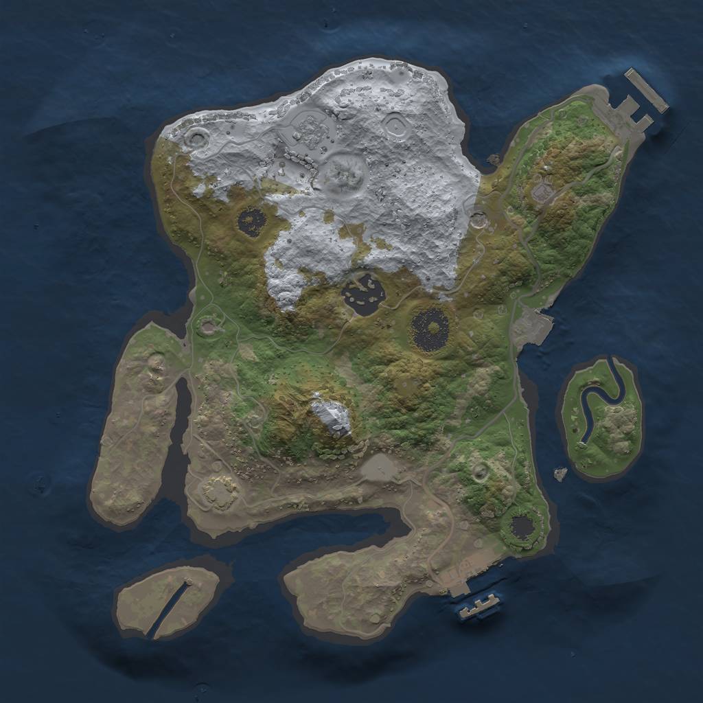 Rust Map: Procedural Map, Size: 2600, Seed: 456789, 9 Monuments
