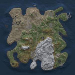 Thumbnail Rust Map: Procedural Map, Size: 3500, Seed: 379339262, 17 Monuments