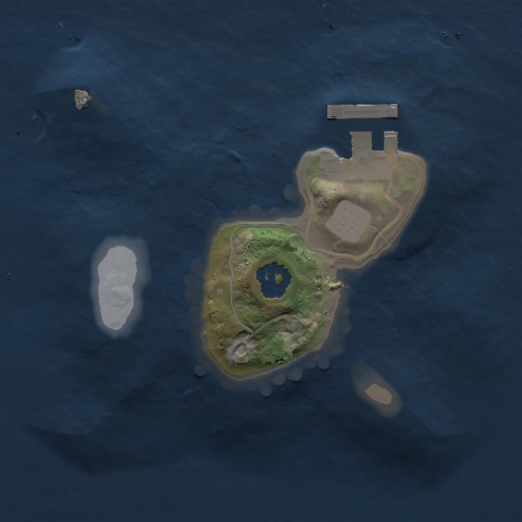 Rust Map: Procedural Map, Size: 1500, Seed: 195542, 2 Monuments