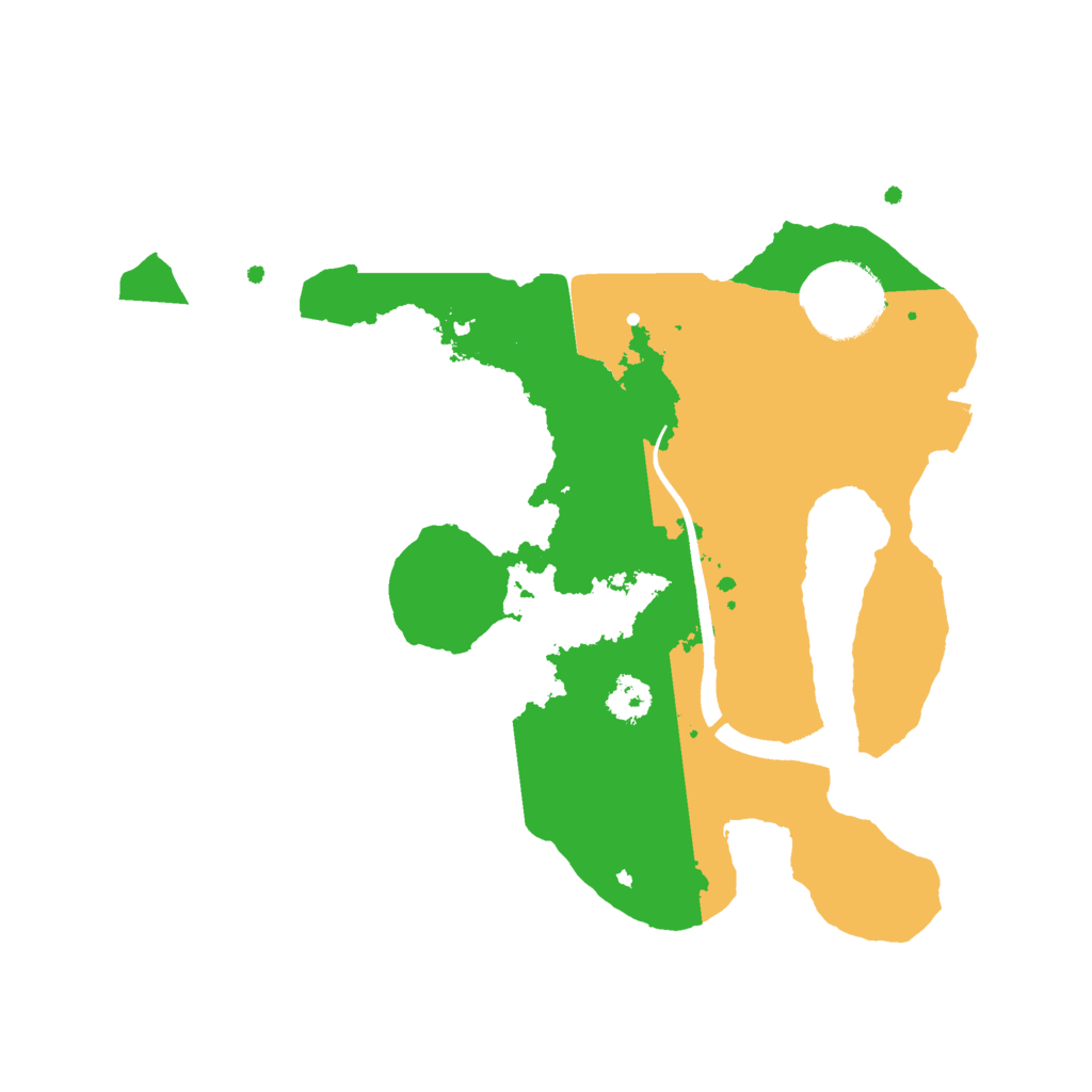 Biome Rust Map: Procedural Map, Size: 2500, Seed: 195542