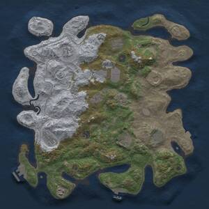 Thumbnail Rust Map: Procedural Map, Size: 4000, Seed: 1638628504, 17 Monuments