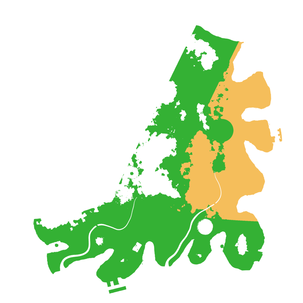 Biome Rust Map: Procedural Map, Size: 3500, Seed: 460840271