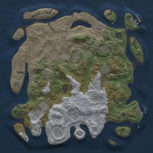 Thumbnail Rust Map: Procedural Map, Size: 4000, Seed: 1119082655, 19 Monuments