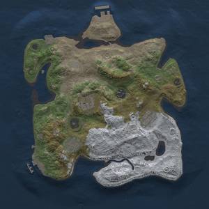 Thumbnail Rust Map: Procedural Map, Size: 3000, Seed: 207016889, 12 Monuments