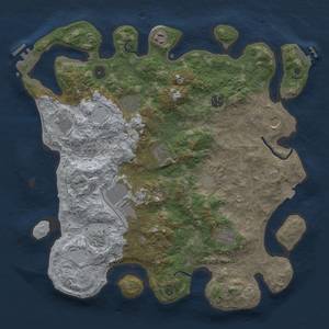 Thumbnail Rust Map: Procedural Map, Size: 4096, Seed: 100, 18 Monuments