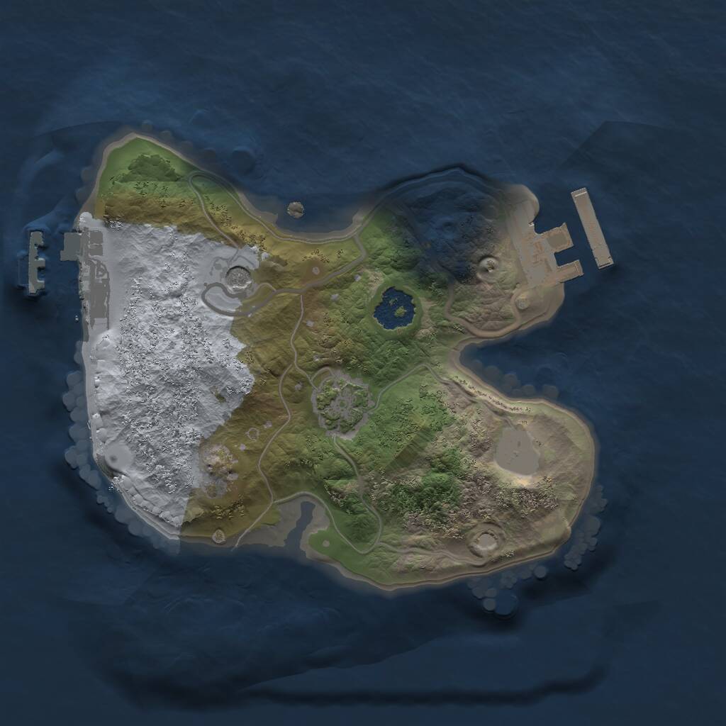 Rust Map: Procedural Map, Size: 1800, Seed: 960788023, 5 Monuments