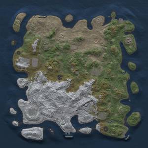 Thumbnail Rust Map: Procedural Map, Size: 4250, Seed: 6482869, 18 Monuments