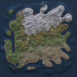 Thumbnail Rust Map: Procedural Map, Size: 3600, Seed: 21607, 16 Monuments