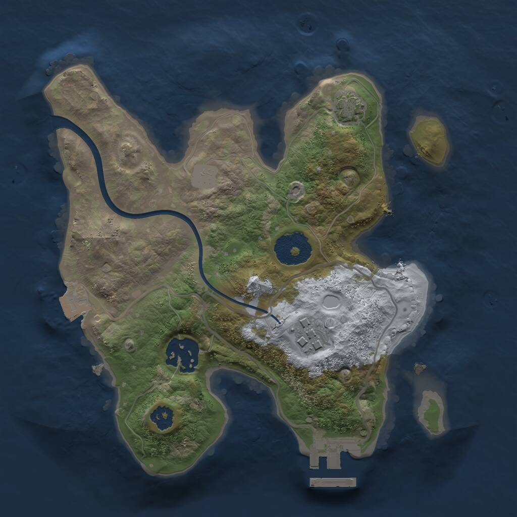 Rust Map: Procedural Map, Size: 2250, Seed: 187187187, 5 Monuments