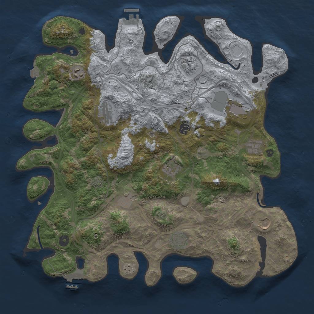 Rust Map: Procedural Map, Size: 4250, Seed: 1527924480, 19 Monuments