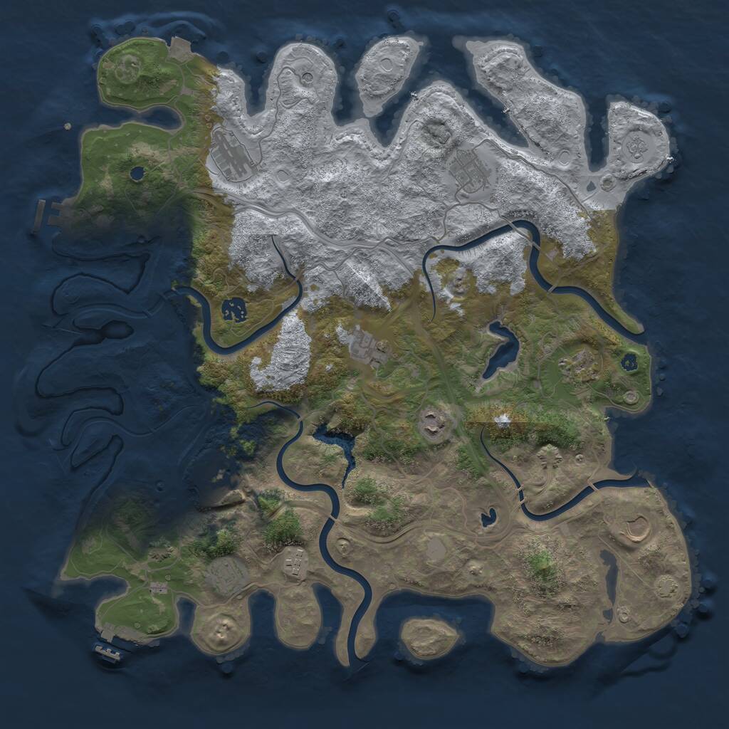 Rust Map: Procedural Map, Size: 4250, Seed: 1527924480, 16 Monuments
