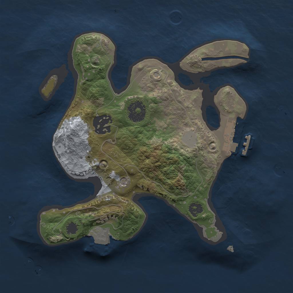 Rust Map: Procedural Map, Size: 2201, Seed: 1151766531, 6 Monuments