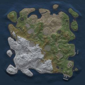 Thumbnail Rust Map: Procedural Map, Size: 3500, Seed: 251917442, 16 Monuments