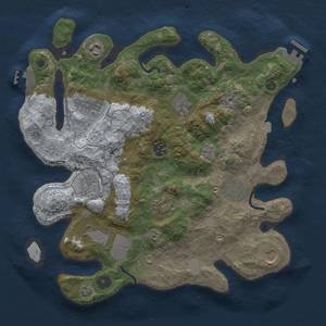 Thumbnail Rust Map: Procedural Map, Size: 3500, Seed: 2061049474, 18 Monuments