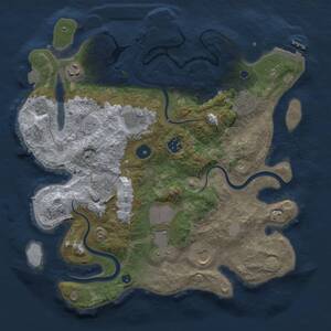 Thumbnail Rust Map: Procedural Map, Size: 3500, Seed: 2061049474, 14 Monuments