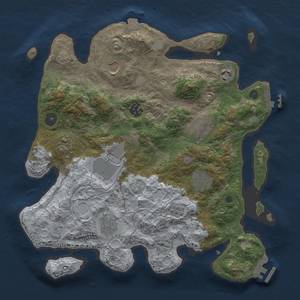 Thumbnail Rust Map: Procedural Map, Size: 3500, Seed: 1742407963, 17 Monuments