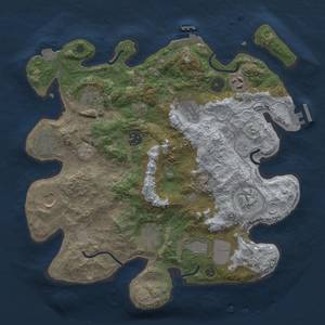 Thumbnail Rust Map: Procedural Map, Size: 3500, Seed: 1383806520, 18 Monuments