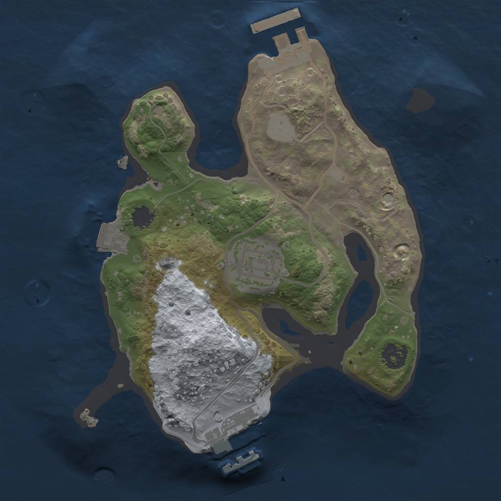 Rust Map: Procedural Map, Size: 2000, Seed: 477912161, 6 Monuments