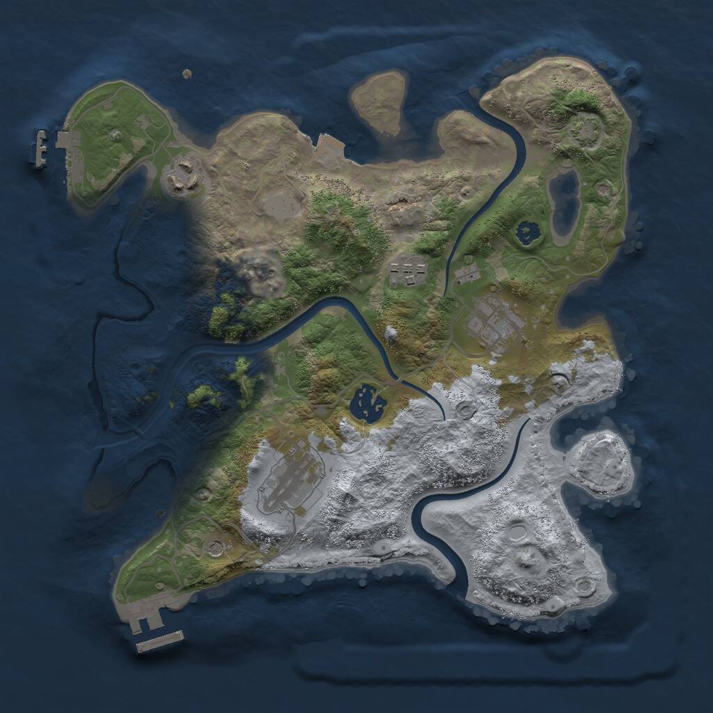 Rust Map: Procedural Map, Size: 3000, Seed: 1526850049, 10 Monuments