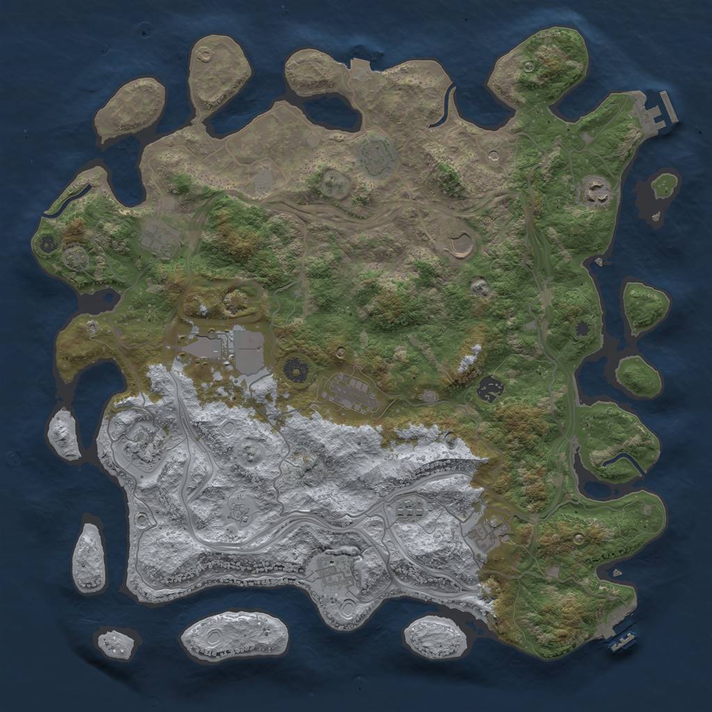 Rust Map: Procedural Map, Size: 4250, Seed: 1633598404, 19 Monuments