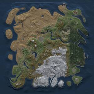 Thumbnail Rust Map: Procedural Map, Size: 4500, Seed: 165290741, 19 Monuments