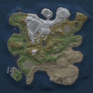 Thumbnail Rust Map: Procedural Map, Size: 3000, Seed: 1089751269, 14 Monuments