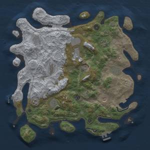 Thumbnail Rust Map: Procedural Map, Size: 4000, Seed: 1149574342, 18 Monuments