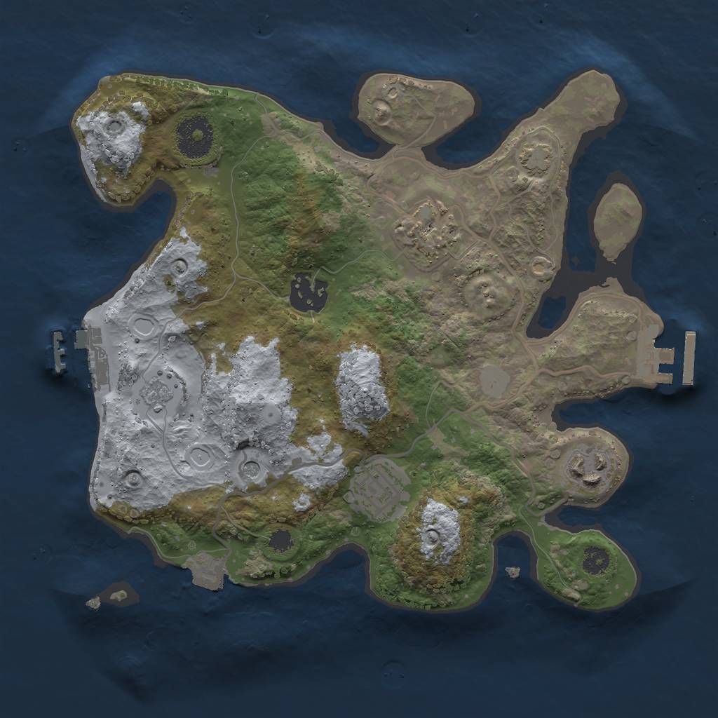Rust Map: Procedural Map, Size: 2700, Seed: 1775323336, 12 Monuments