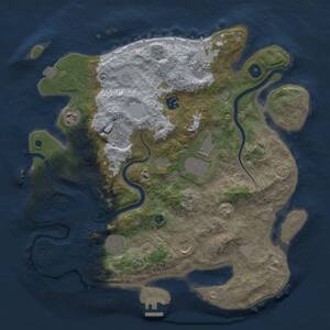 Thumbnail Rust Map: Procedural Map, Size: 3750, Seed: 566869392, 14 Monuments