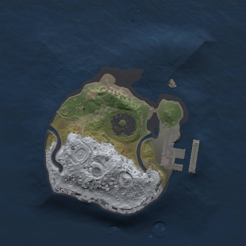 Rust Map: Procedural Map, Size: 1499, Seed: 2147483647, 4 Monuments