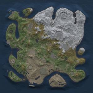 Thumbnail Rust Map: Procedural Map, Size: 3500, Seed: 1575981326, 17 Monuments