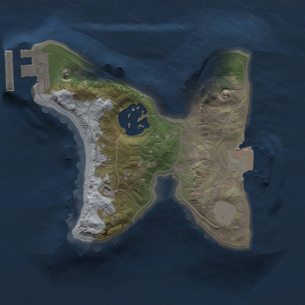 Rust Map: Procedural Map, Size: 1500, Seed: 1951199505, 3 Monuments