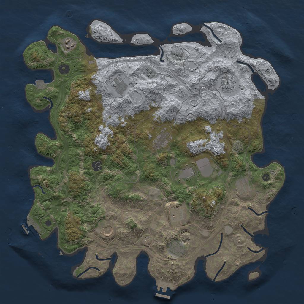 Rust Map: Procedural Map, Size: 4250, Seed: 347329433, 19 Monuments
