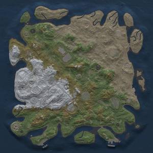 Thumbnail Rust Map: Procedural Map, Size: 4500, Seed: 2141528326, 19 Monuments