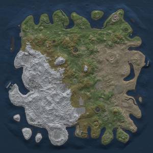 Thumbnail Rust Map: Procedural Map, Size: 4500, Seed: 639175276, 19 Monuments