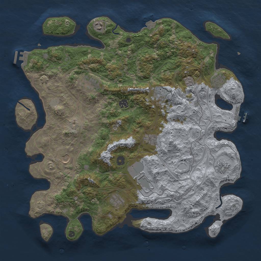 Rust Map: Procedural Map, Size: 4250, Seed: 9329, 19 Monuments