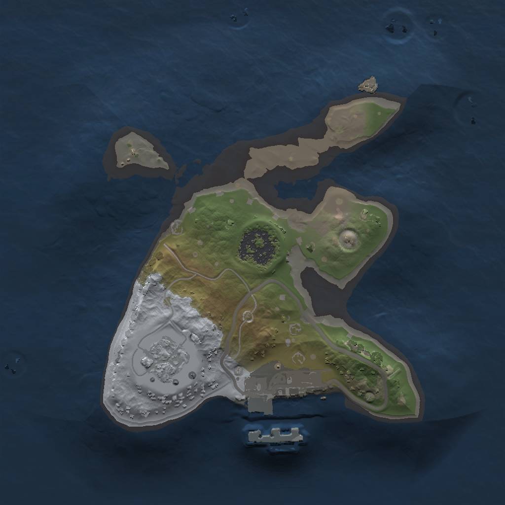 Rust Map: Procedural Map, Size: 1423, Seed: 723312280, 5 Monuments